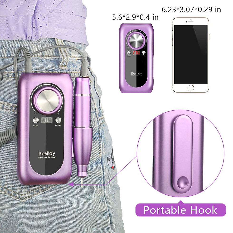 Miniaturebillede: Purple device and text on a person's belt with a Portable Hook