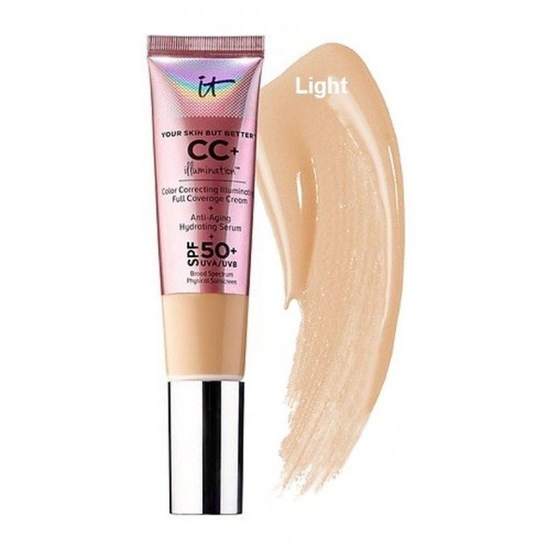 Миниатюра: IT Cosmetics CC+ Cream, Light, SPF 50+ visibly reduces imperfections, MOIRA Complete Wear Foundation