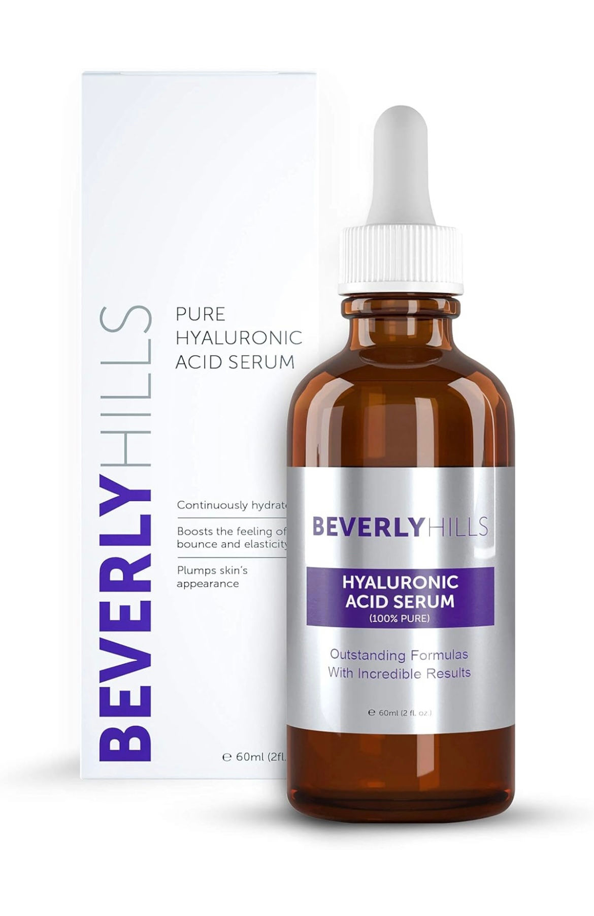 Beverly Hills 100% Pure Hyaluronic Acid Serum for Face for Hydrating Skin and Ta