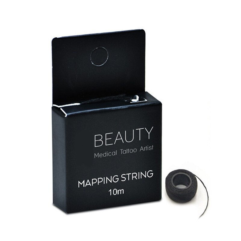Миниатюра: Black packaging with BEAUTY Mapping String text, 10m on white background.