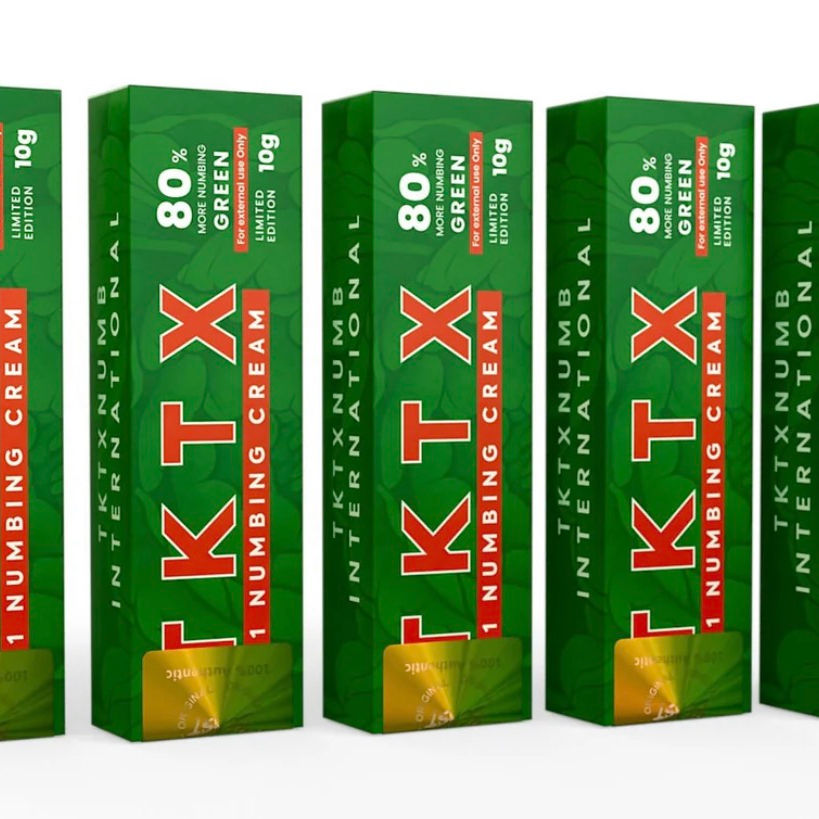 TKTX Green 80% Numbing Cream 5 Pack - Professional PMU & Tattoo Anaesthetic