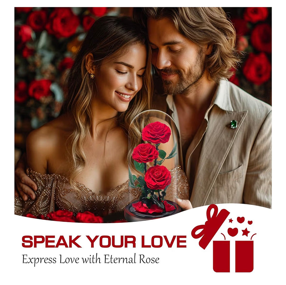 Миниатюра: Happy couple with "SPEAK YOUR LOVE Express Love with Eternal Rose".