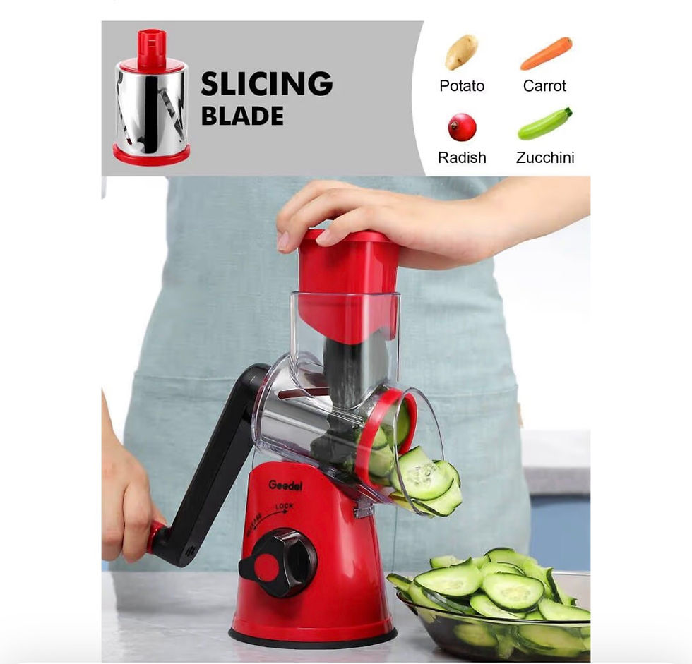 Thumbnail: Geedel Rotary Cheese Grater, Vegetable Slicer, Kitchen Grater for Fast and Easy 