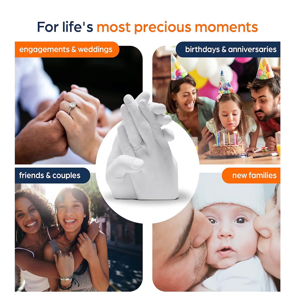 Miniaturebillede: Hand casting kit. 'For life's most precious moments': weddings, birthdays, families.