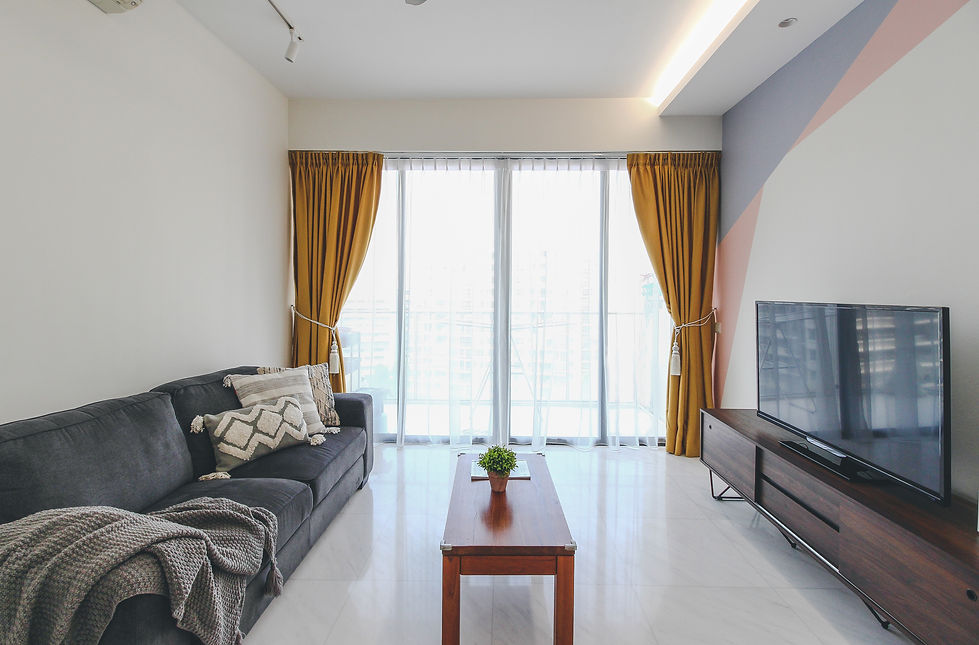 living room area with nice nature light