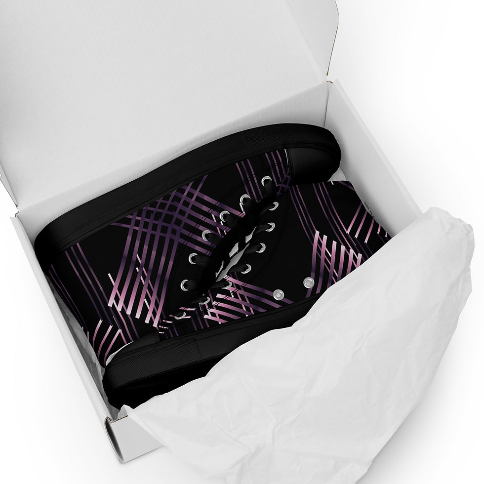 サムネイル： LCHPurps 1 Women’s high top canvas shoes