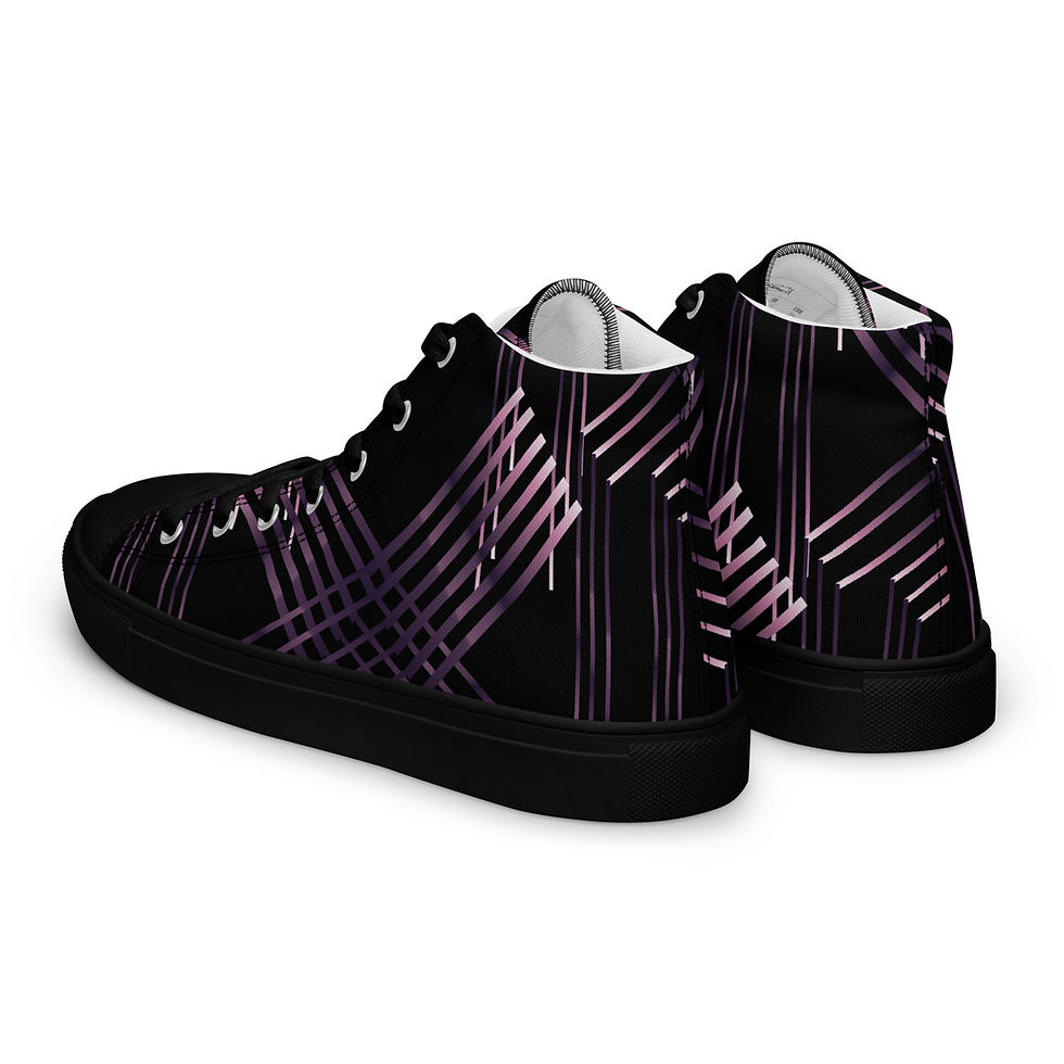 Miniature : LCH-Purps1 Men’s high top canvas shoes