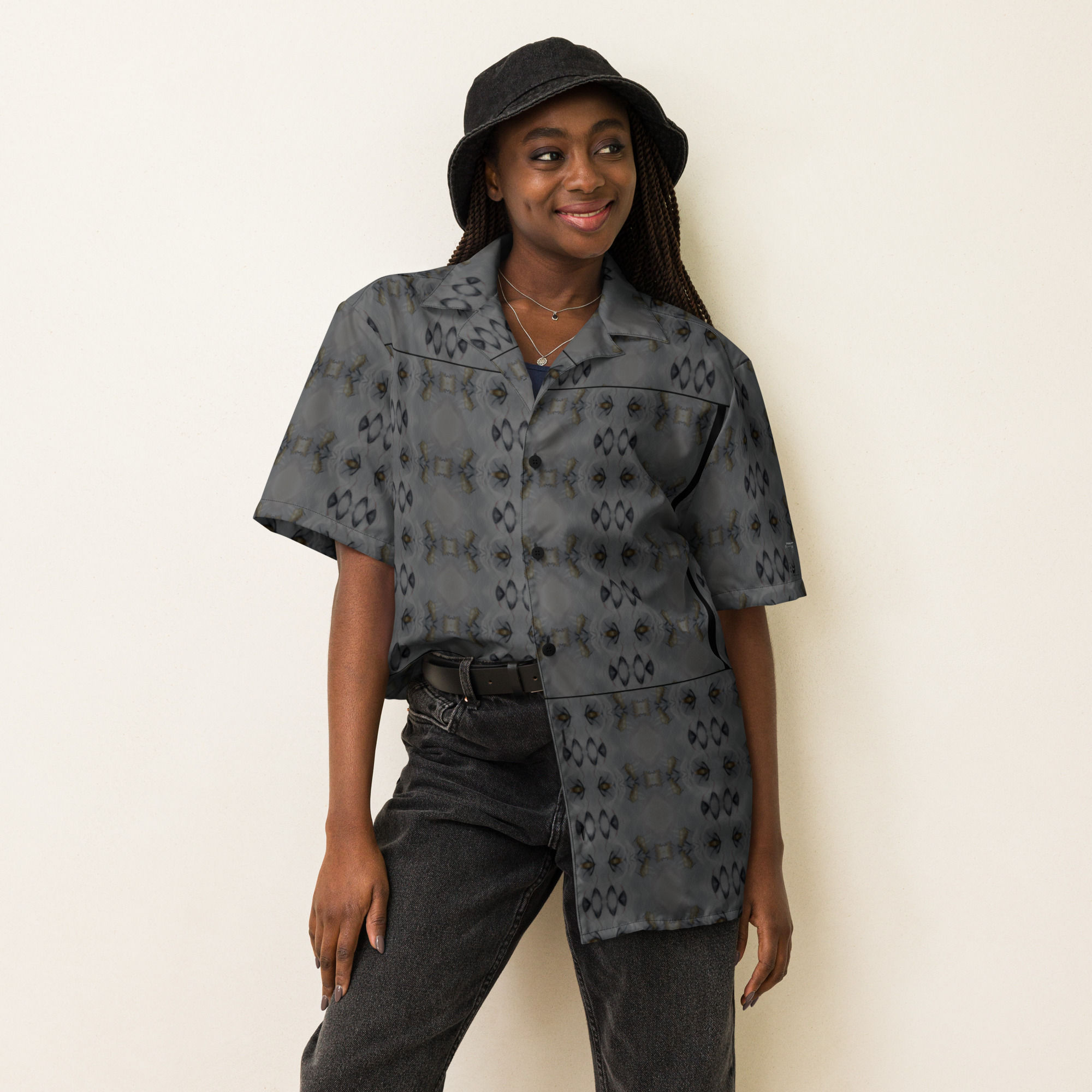 CT-40BLK Unisex button shirt