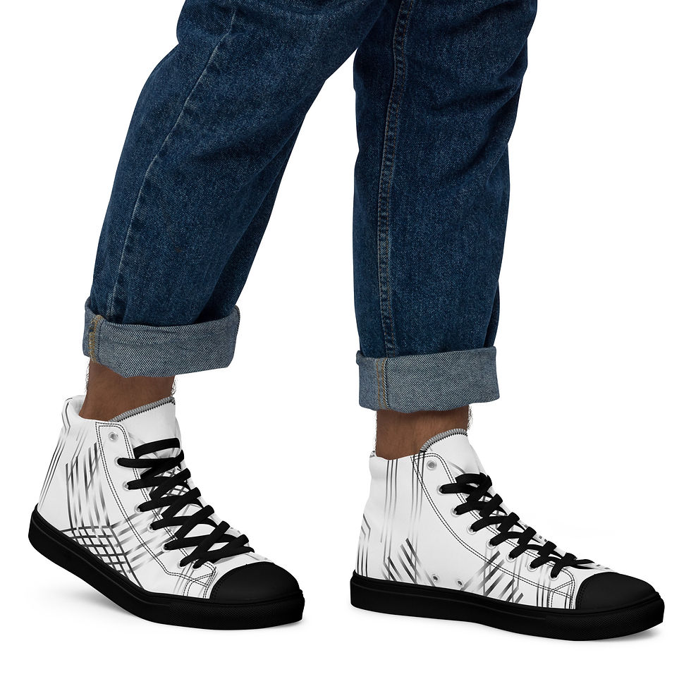 Thumbnail: LCH-BW1 Men’s high top canvas shoes
