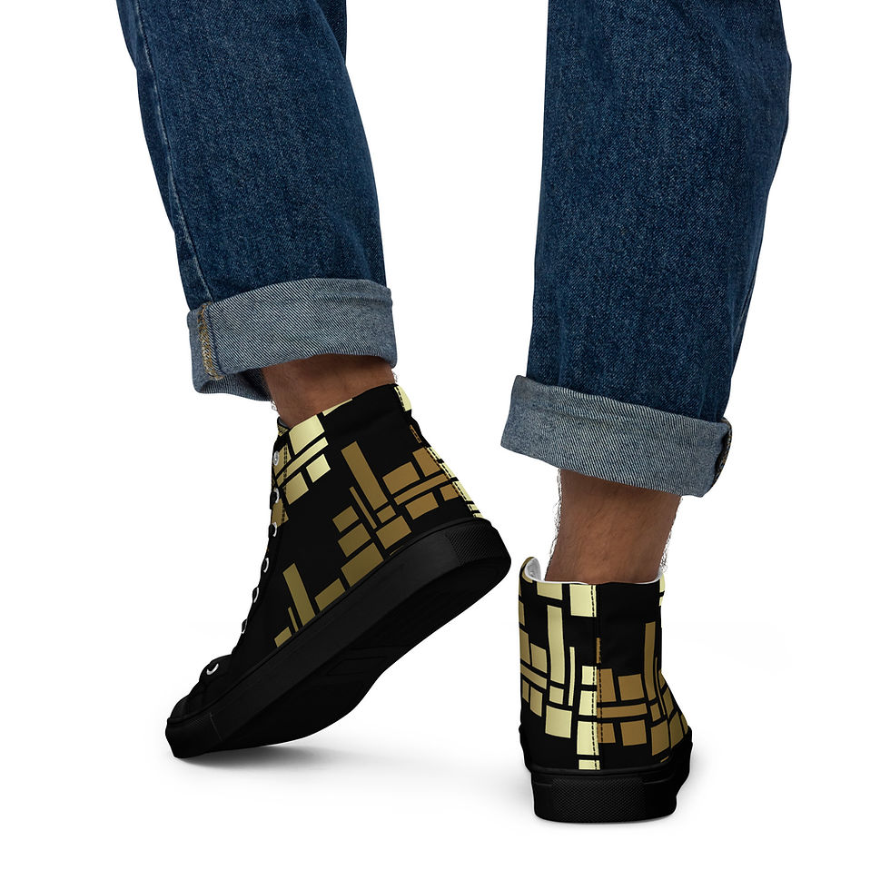 サムネイル： Bloxs-Brass Men’s high top canvas shoes