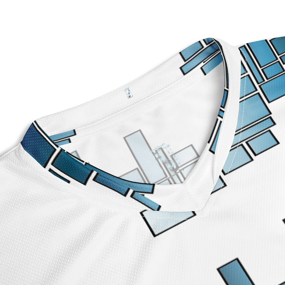 Miniature : Bloxs-Blue Recycled unisex sports jersey