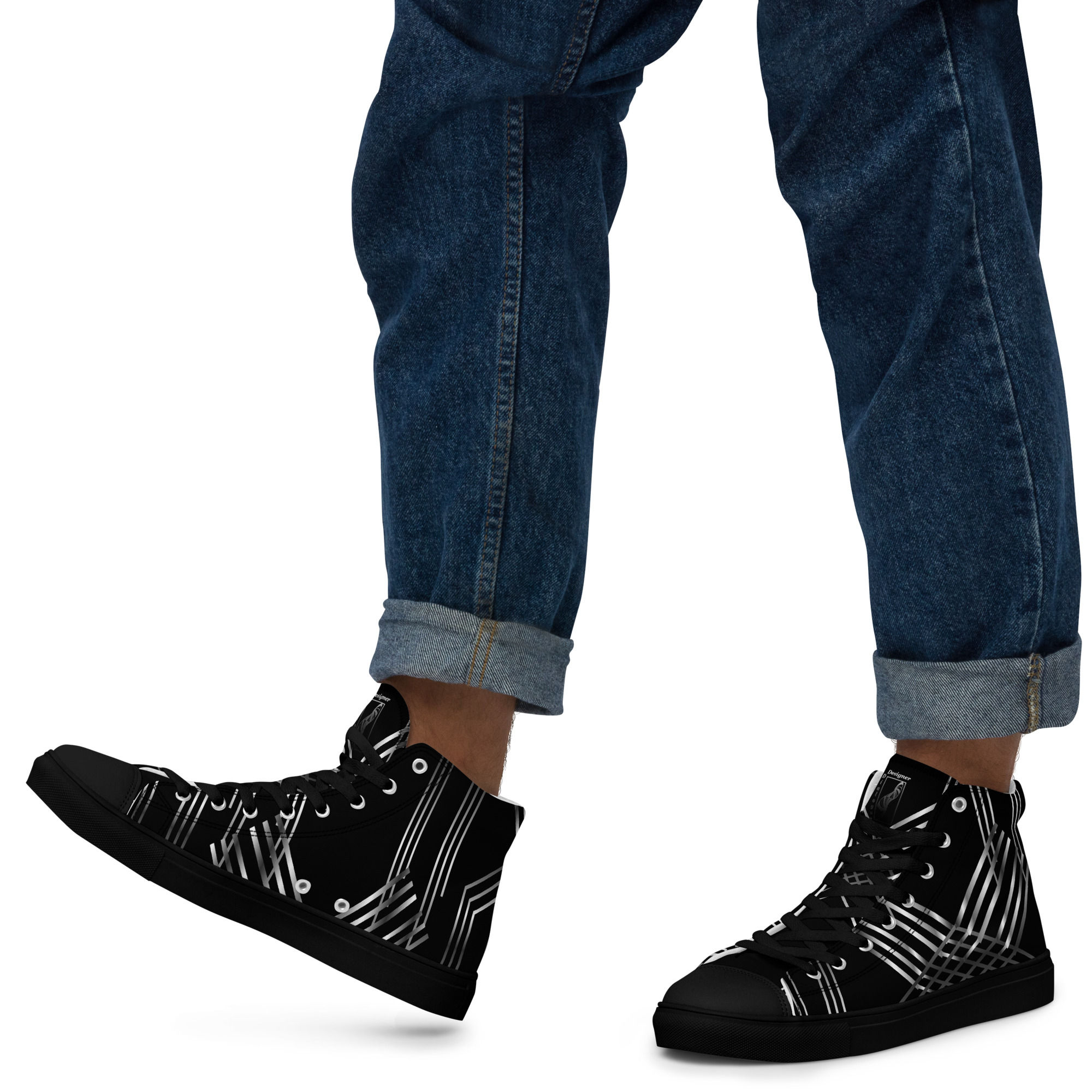 LCH-Chrome Men’s high top canvas shoes