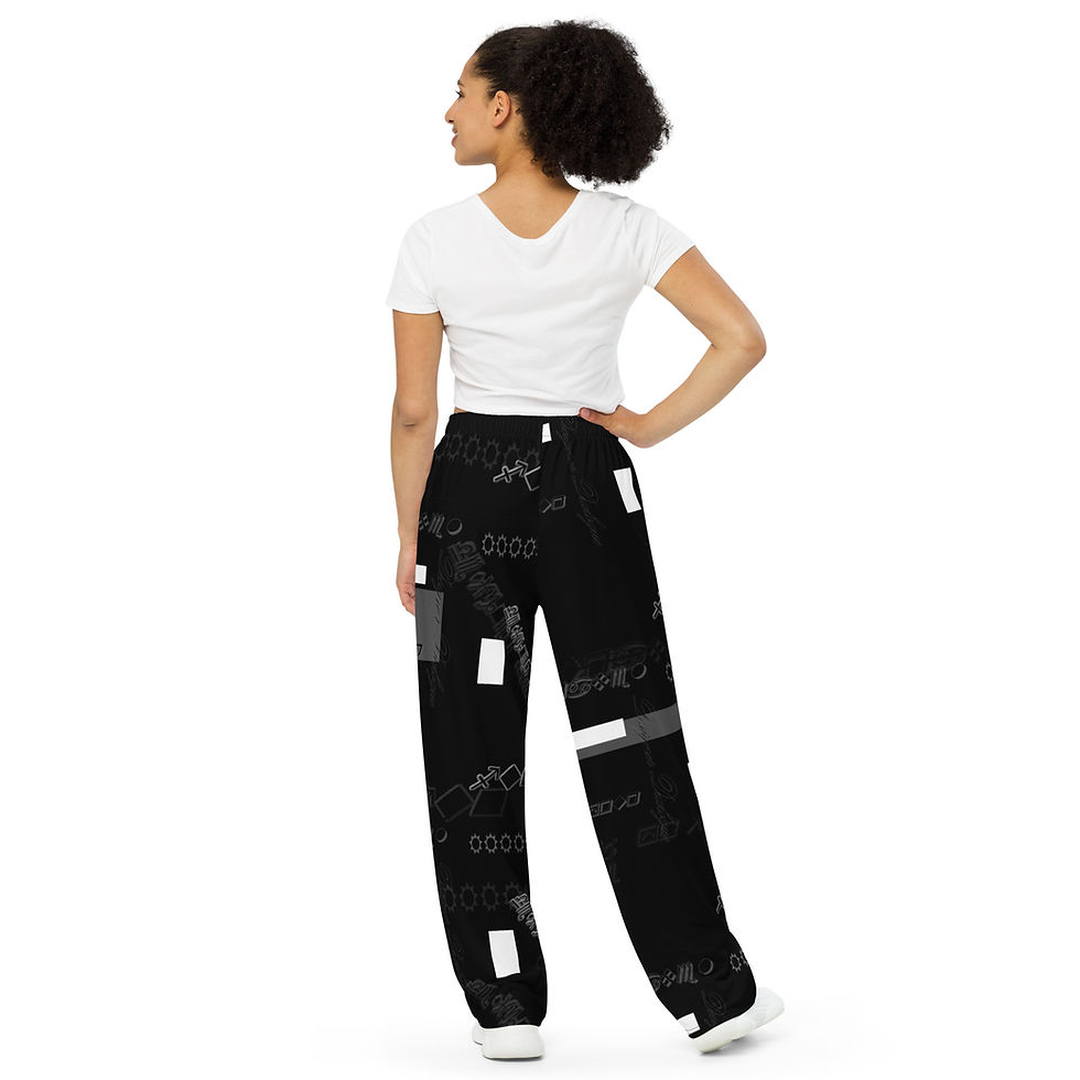 サムネイル： DD PatchWrk All-over print unisex wide-leg pants