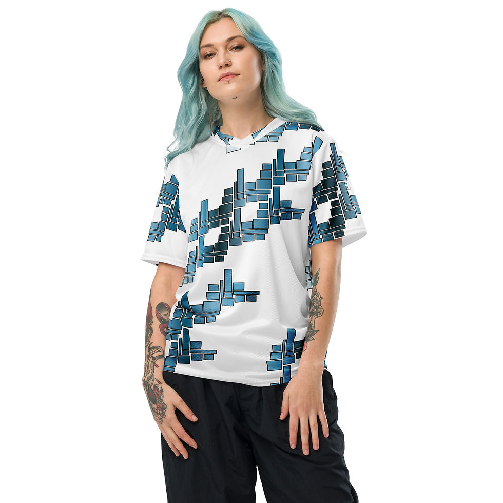 Miniatura: Bloxs-Blue Recycled unisex sports jersey