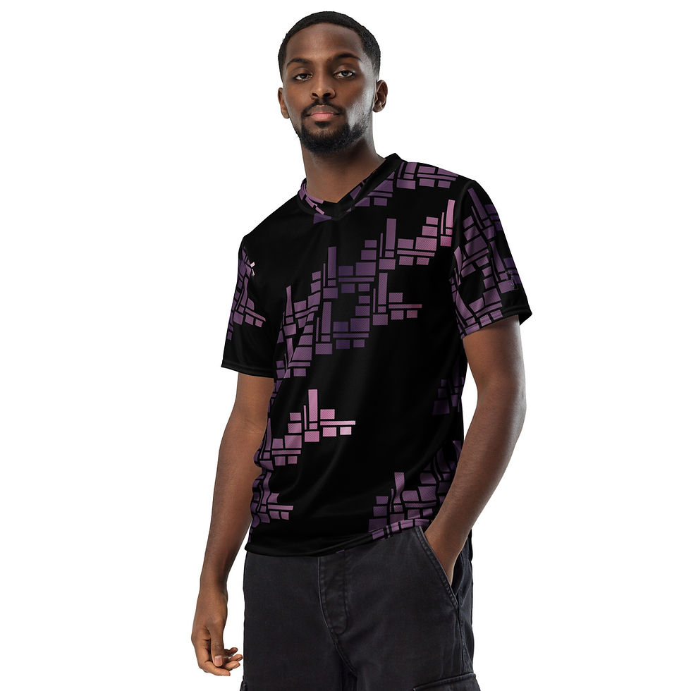 サムネイル： Bloxs-Purple Recycled unisex sports jersey