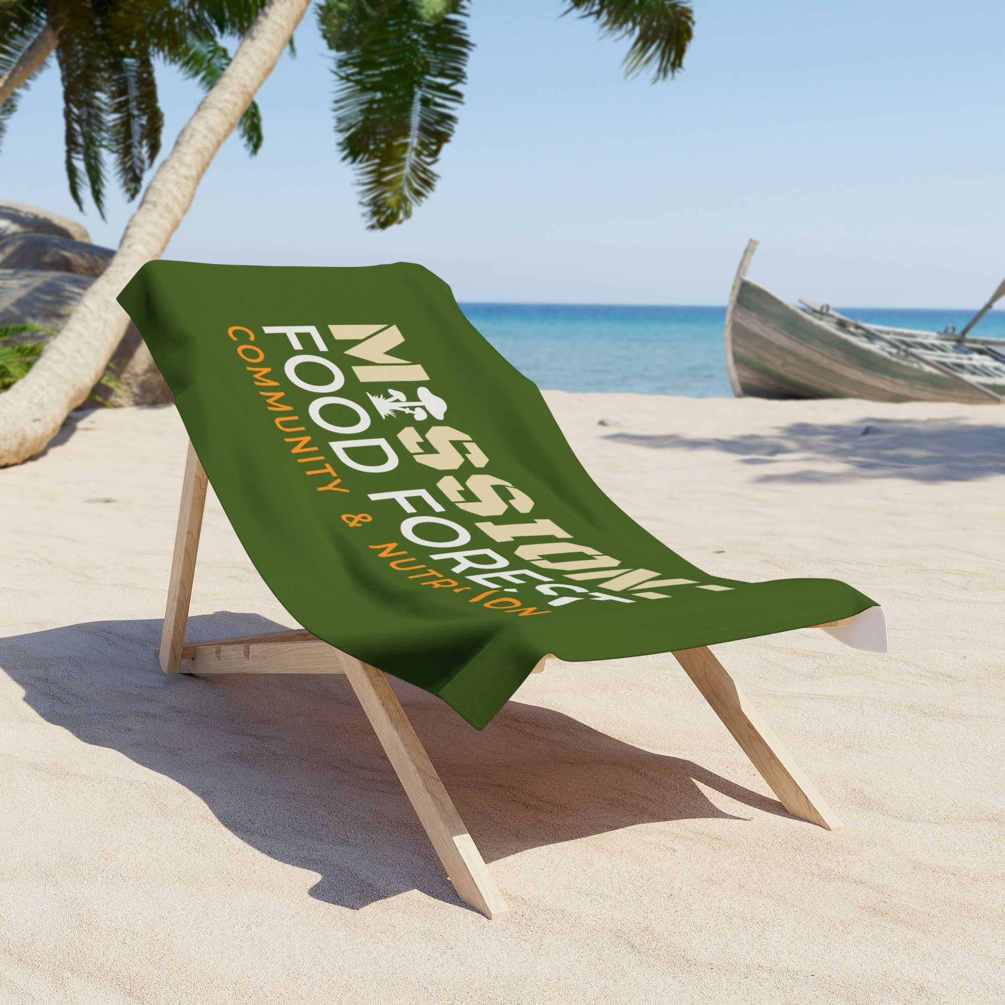 Mission Food Forest Beach Towel - Eco-Friendly Community & Nutrition Design