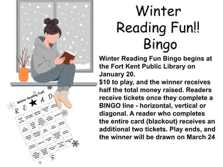 Winter Reading Fun Bingo is here!!