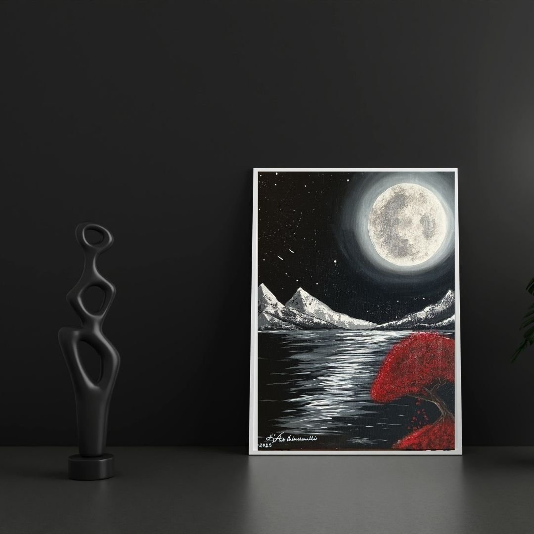 Crimson Guardian Acrylic on Canvas - 20" x 24"