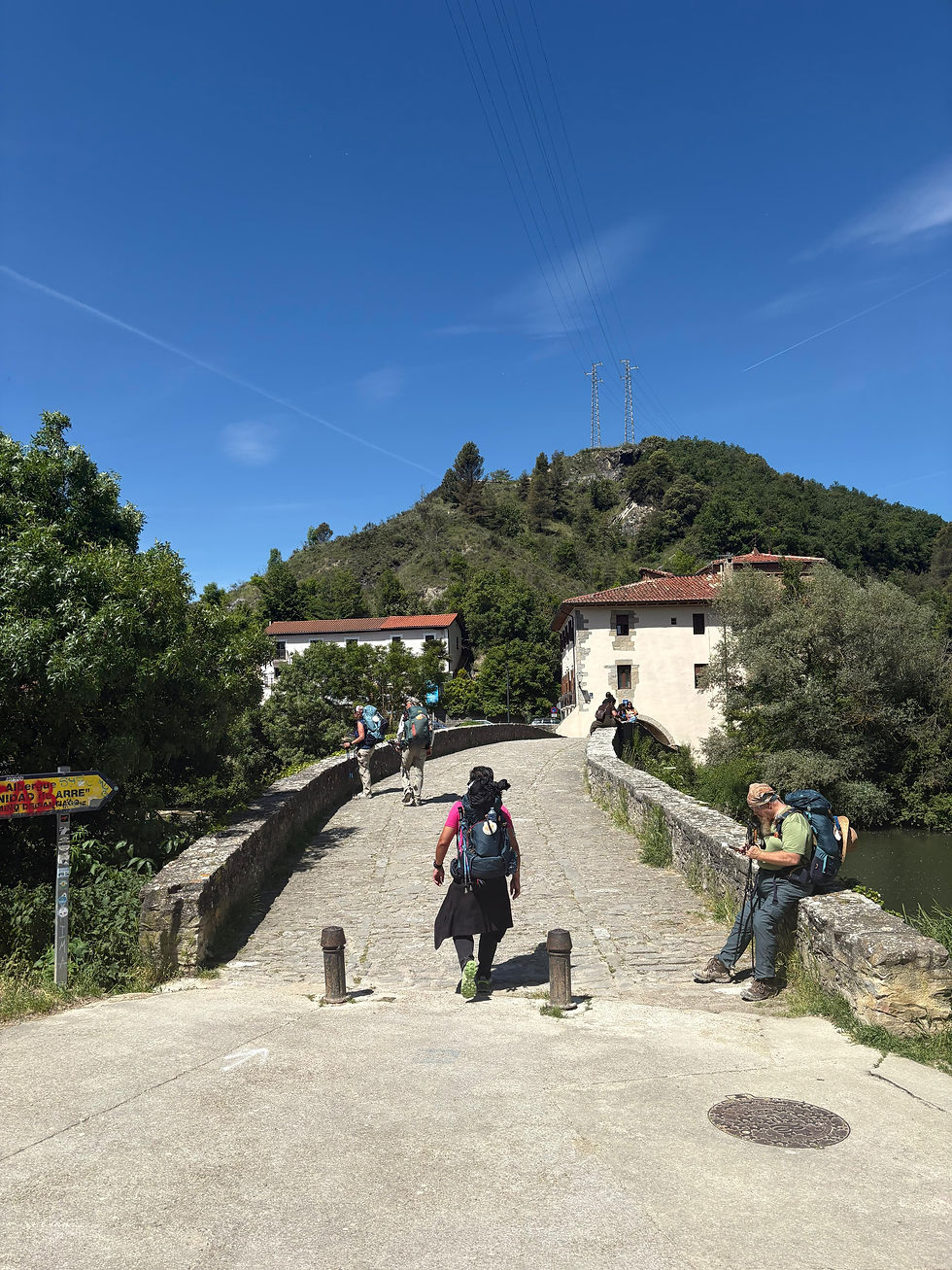 Foto que a Suzana tirou de mim chegando em Trinidad de Arre