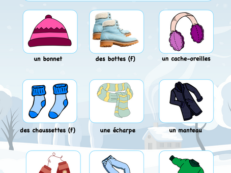 petit vocabulaire des habits chauds