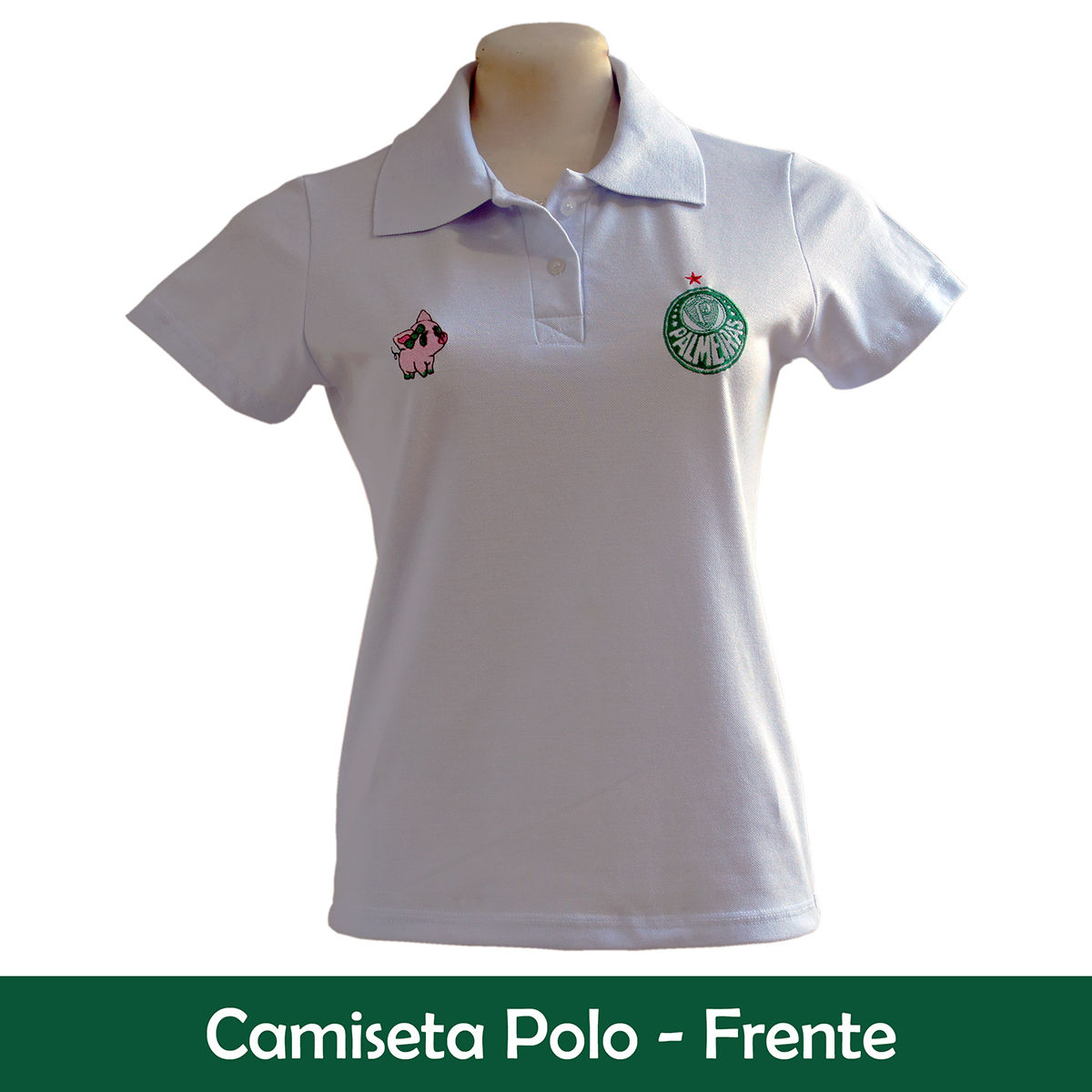 Camiseta Polo Feminina Branca