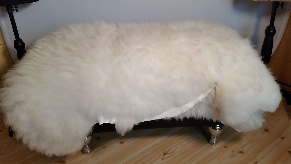 Miniatyrbilde: Saueskinn av Norsk Kvitsau i flott kvalitet!