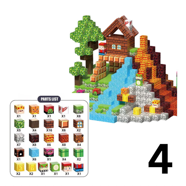 Thumbnail: Magnetic Building Blocks - 100pcs
