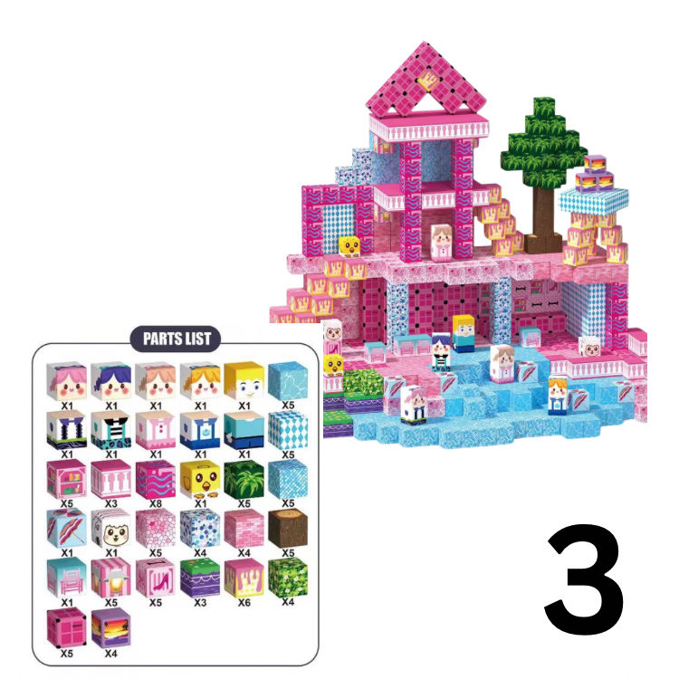 Thumbnail: Magnetic Building Blocks - 100pcs