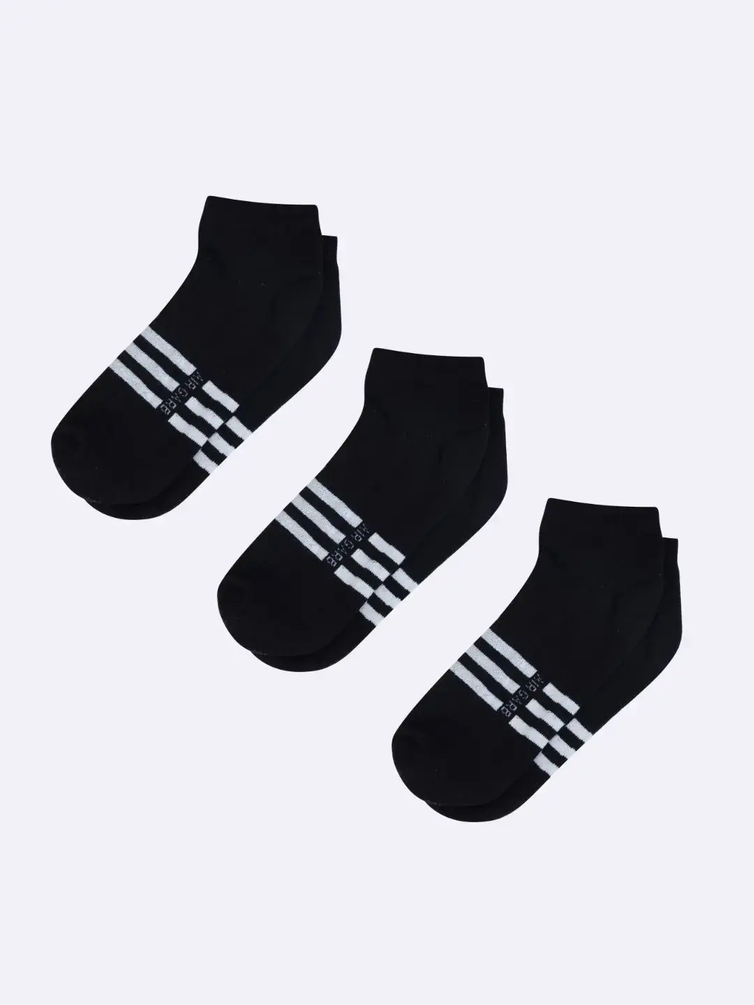 Low Ankle Socks for Men and Women - Pack of 3 (Black)