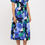 Thumbnail: Floral Print V neck Collared Dress with Smock Waist Detail