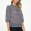 Thumbnail: Print Semi Sheer Top with Tie