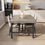 Thumbnail: Industrial Dining Table for 6~8 People, 70.87" Long Rectangle Dining Table, Wood