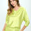 Thumbnail: Satin Vibrant Cowl neck 3/4 Sleeve Top