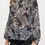 Thumbnail: Print Sheer Ruffle Mock Neck Top