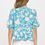 Thumbnail: Floral Print Open Front Tie Detail Top �with Puff Sleeve