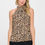 Thumbnail: Leopard Print Sleeveless Top with Tie Neck