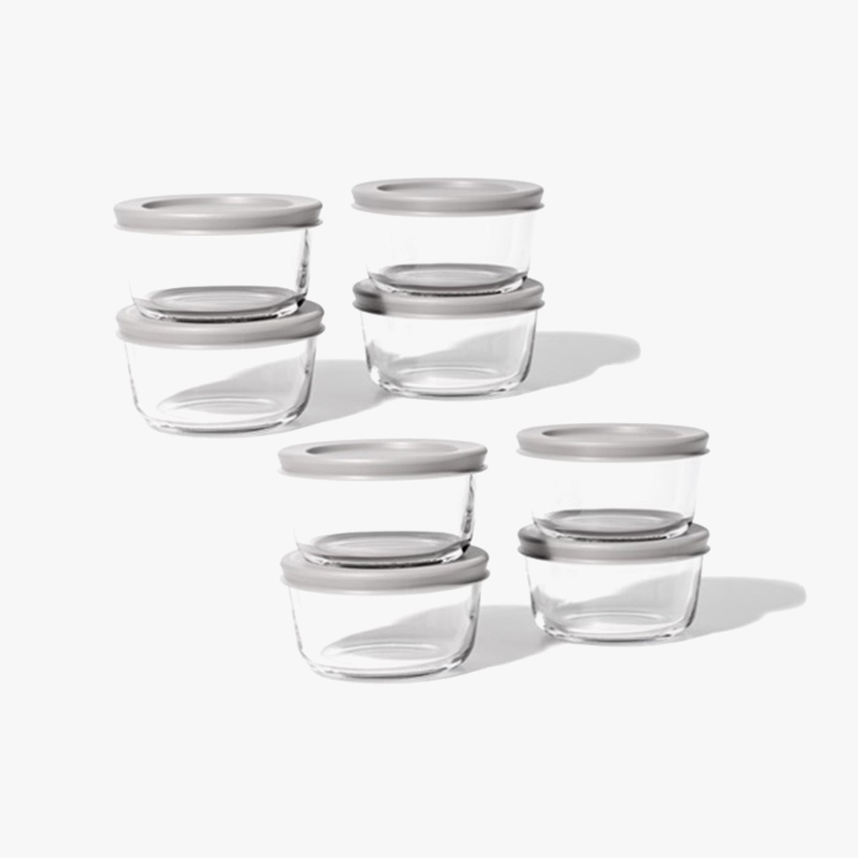 Glass Food Storage Containers - 16 Piece 1 Cup Set (8 Containers + 8 Lids)