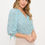 Thumbnail: Polka Dot V neck 3/4 Sleeve Top