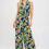 Thumbnail: Print V neck Sleeveless Jumpsuit with Tie