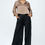 Thumbnail: Stretch Satin Pants w/ Elastic Waist and Pockets