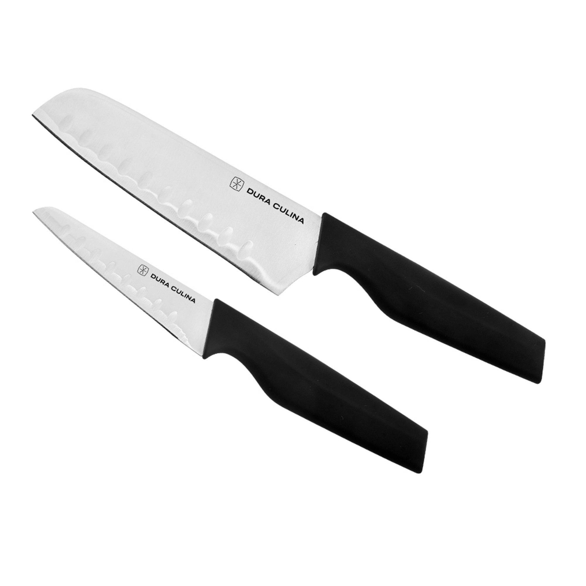 2-Piece Santoku Knife Set - High Carbon Stainless Steel Blades with Ergonomic Ha