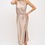 Thumbnail: Solid Satin One Shoulder Midi Dress with Slit
