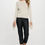 Thumbnail: Rib Knit Round neck Sweater with Open Long Sleeve