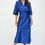 Thumbnail: Satin Stretch Solid Dress with Front Twist
