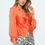 Thumbnail: Satin Vibrant Collared Top with Front Twist