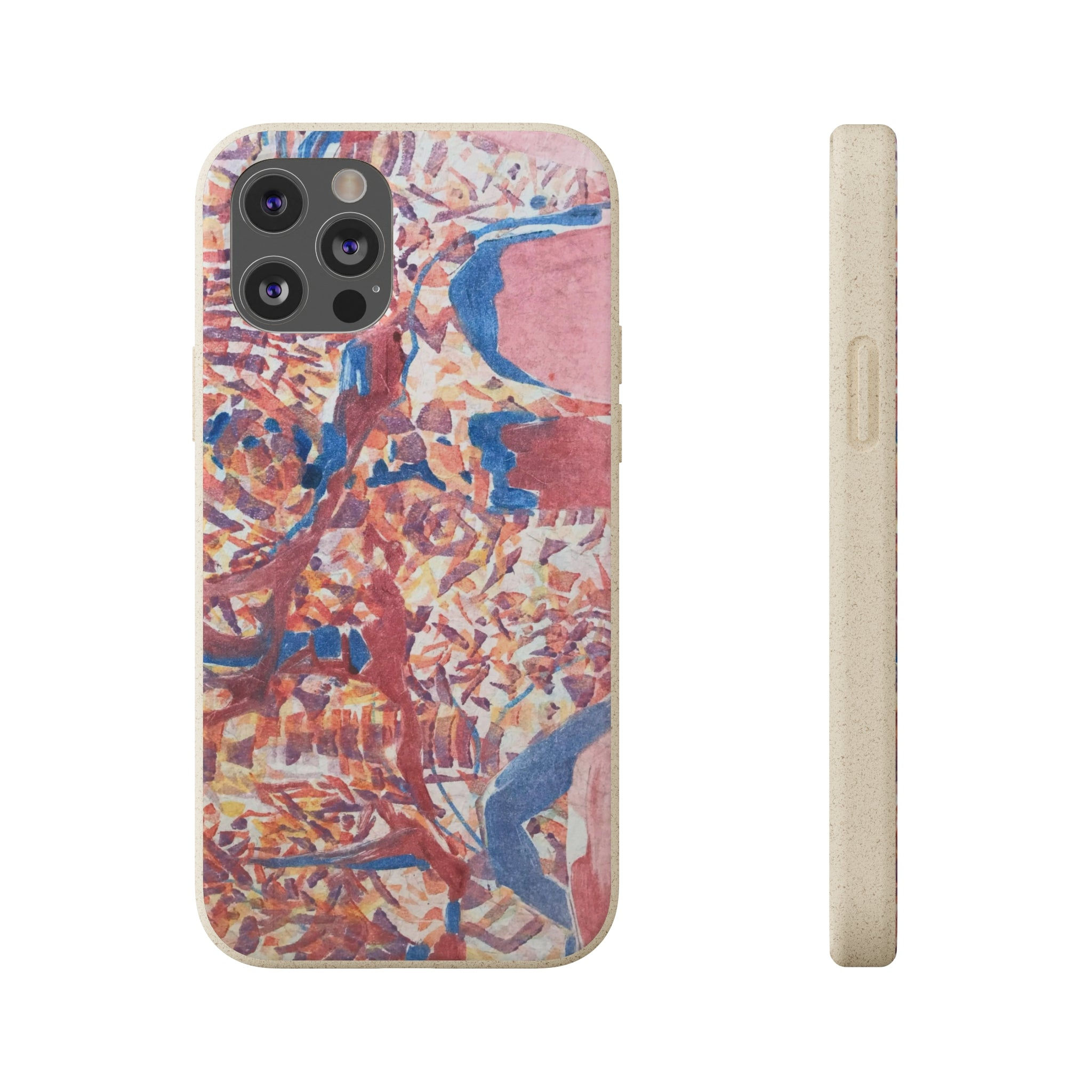 Biodegradable Phone Case with 'Abstract Fusion' Abstract Original Artwork by Bar