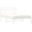 Thumbnail: vidaXL Metal Bed Frame with Headboard White 39.4"x78.7"