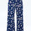 Thumbnail: Knit Print Wide Leg Pants with Thick Waistband