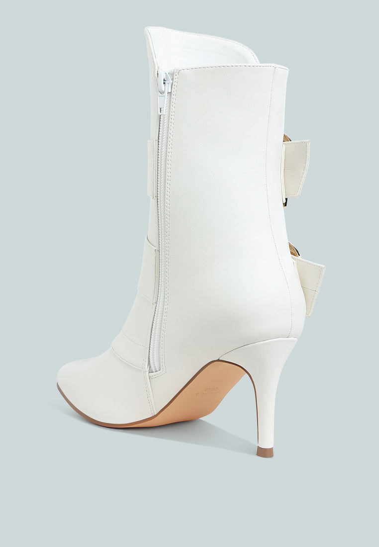 Thumbnail: Ebera Chunky Buckle Strap Ankle Boots