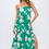 Thumbnail: Leaf Print Strapless Jumpsuit with Split Leg Detail